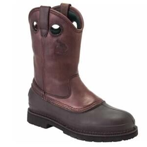 Georgia‎ Comfort Core Mud Dog Men Size 10w Brown Casual Pull On Work Boots